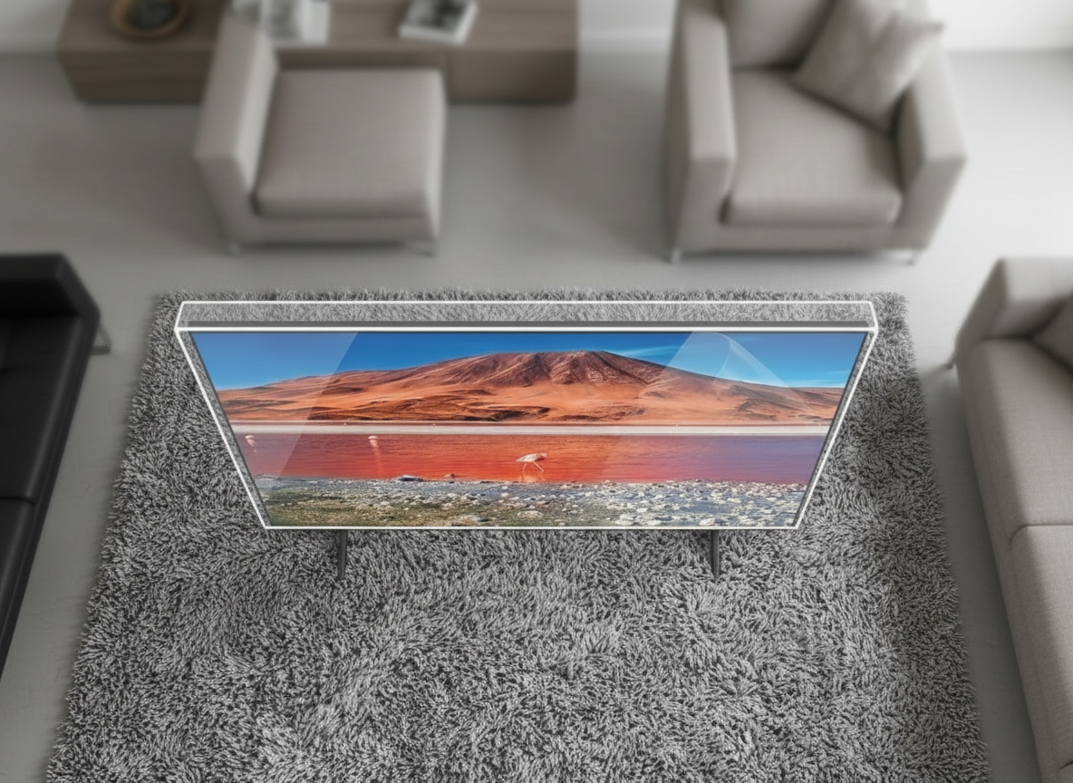 50 İnç 127 Ekran TV Ekran Koruyucu - Flat & Curved Darbe Emici Kırılmaz Zırh Panel